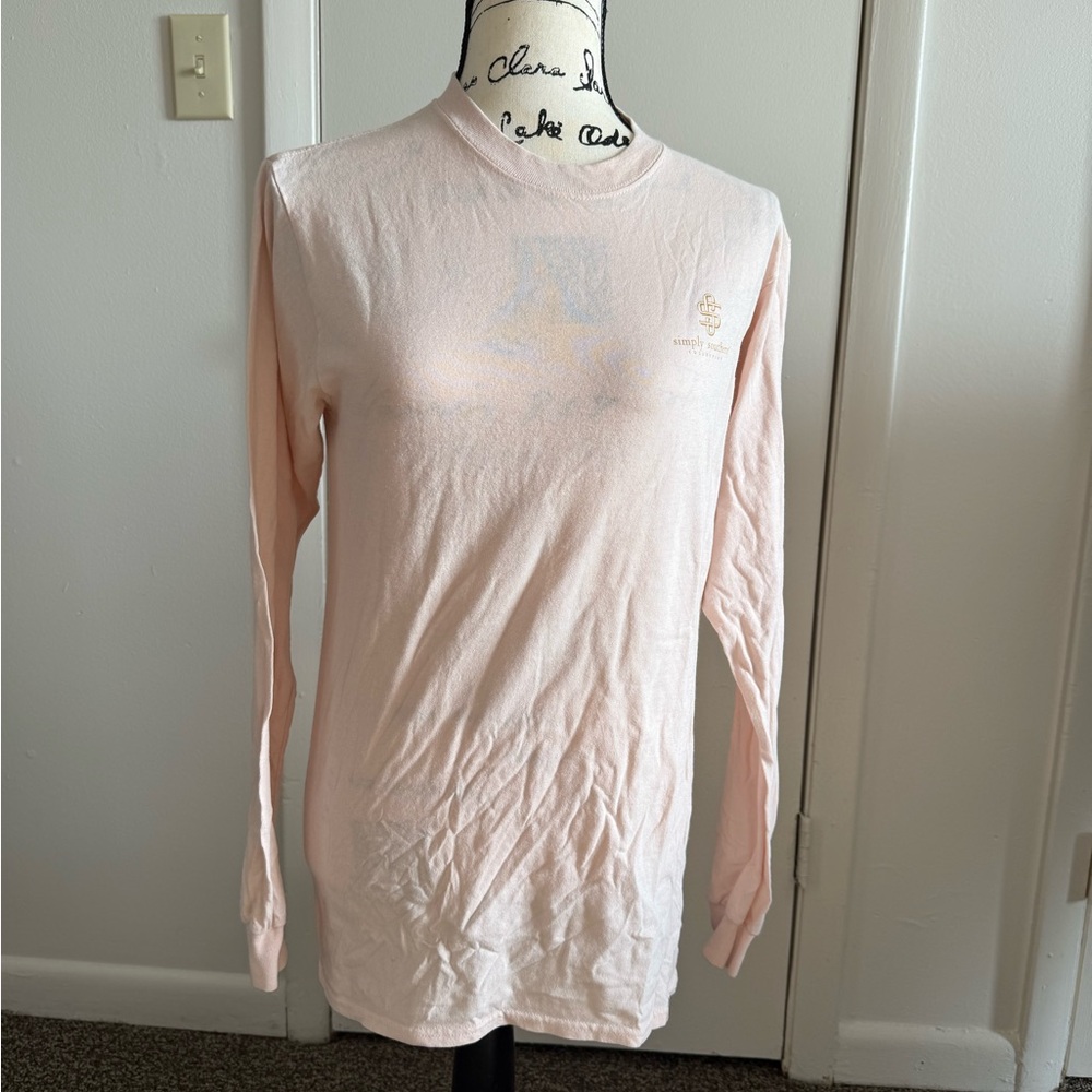 Simply Southern Light Pink Long Sleeve Tee